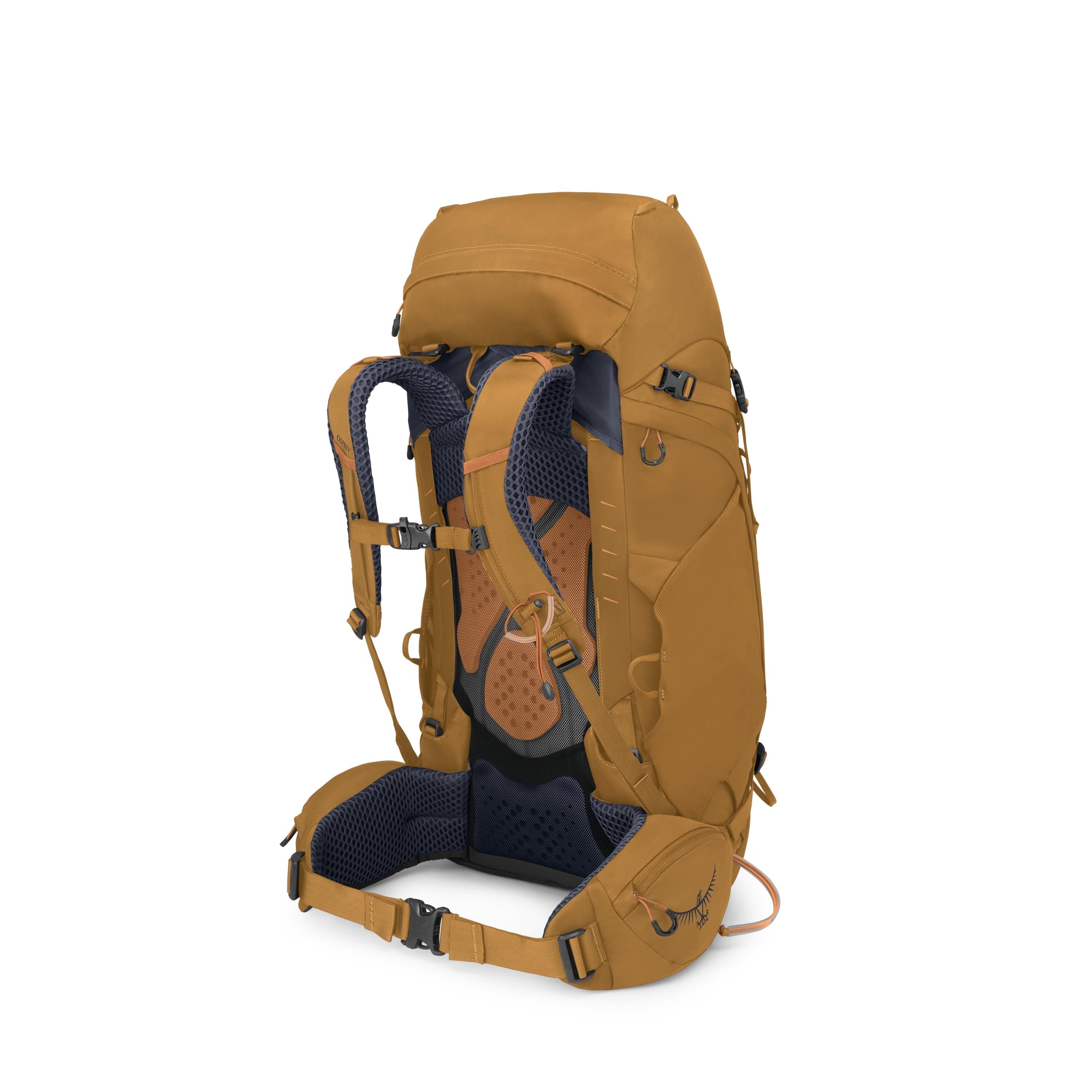 Osprey Kyte 48 Women's Backpacking Pack 48L in Barley Brown — angle view 3