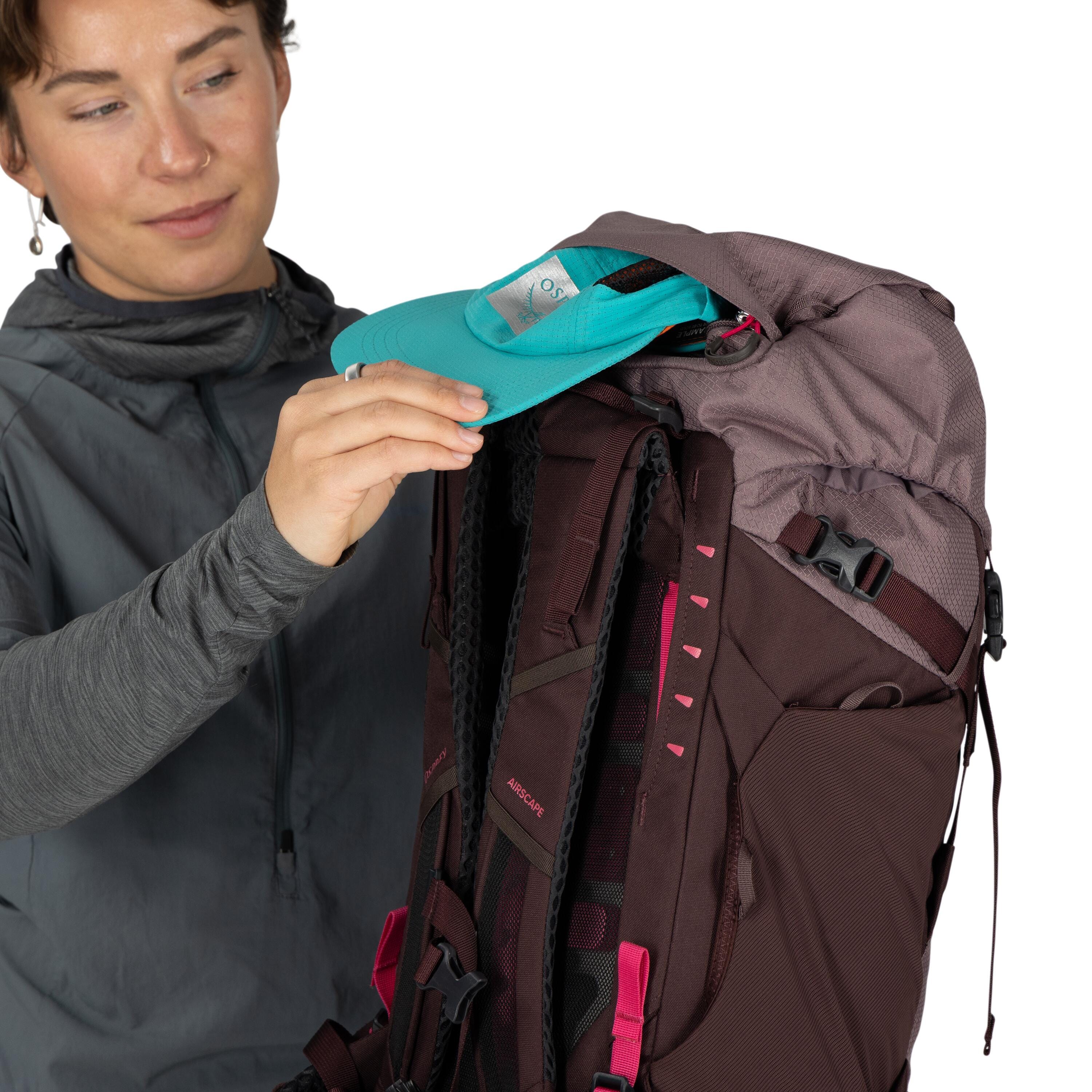 Osprey Kyte LT 28 Women's Hiking Backpack 28L in Graphite Purple — detail view 3