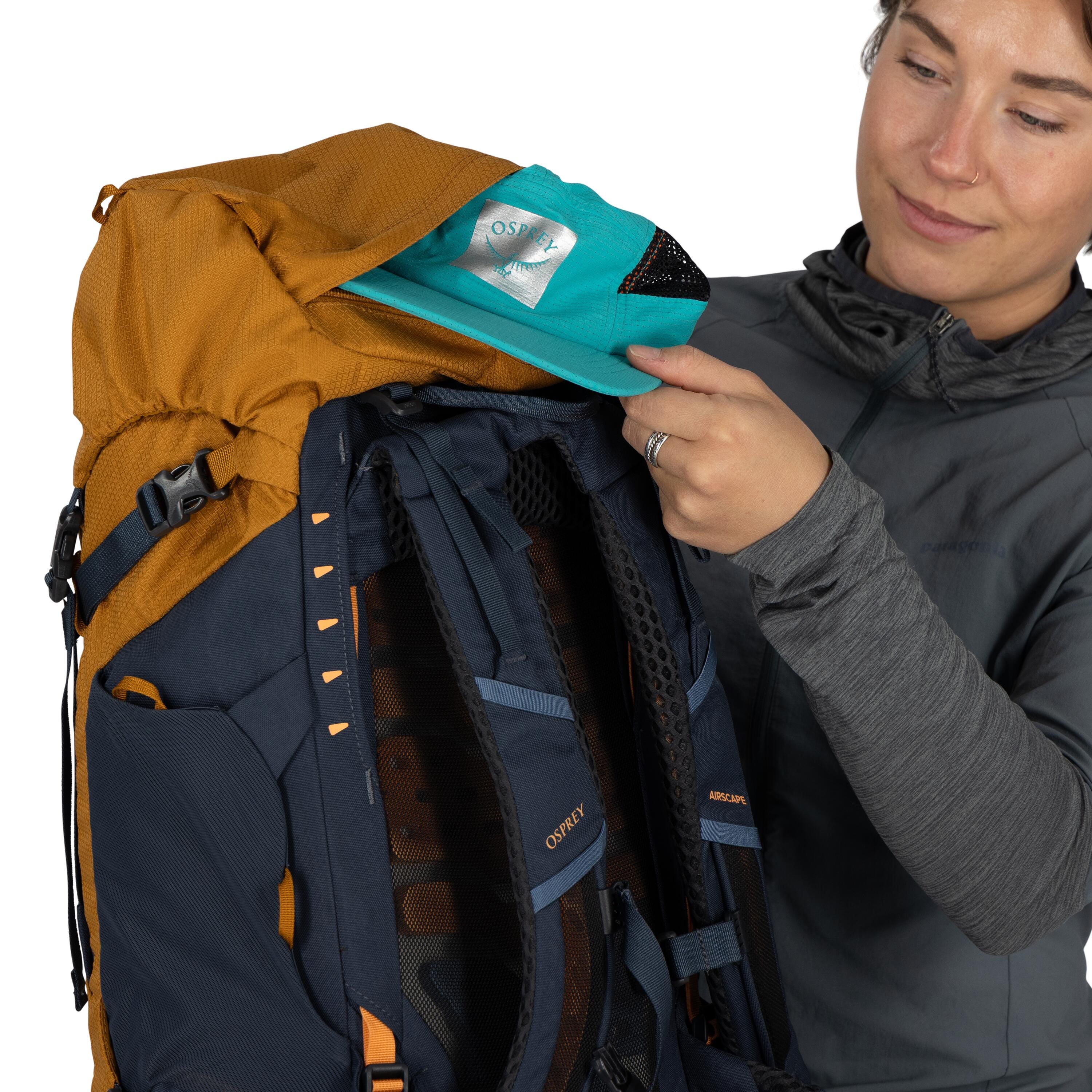 Osprey Kyte LT 35 Women's Hiking Backpack 35L in Barley Brown — detail view 3