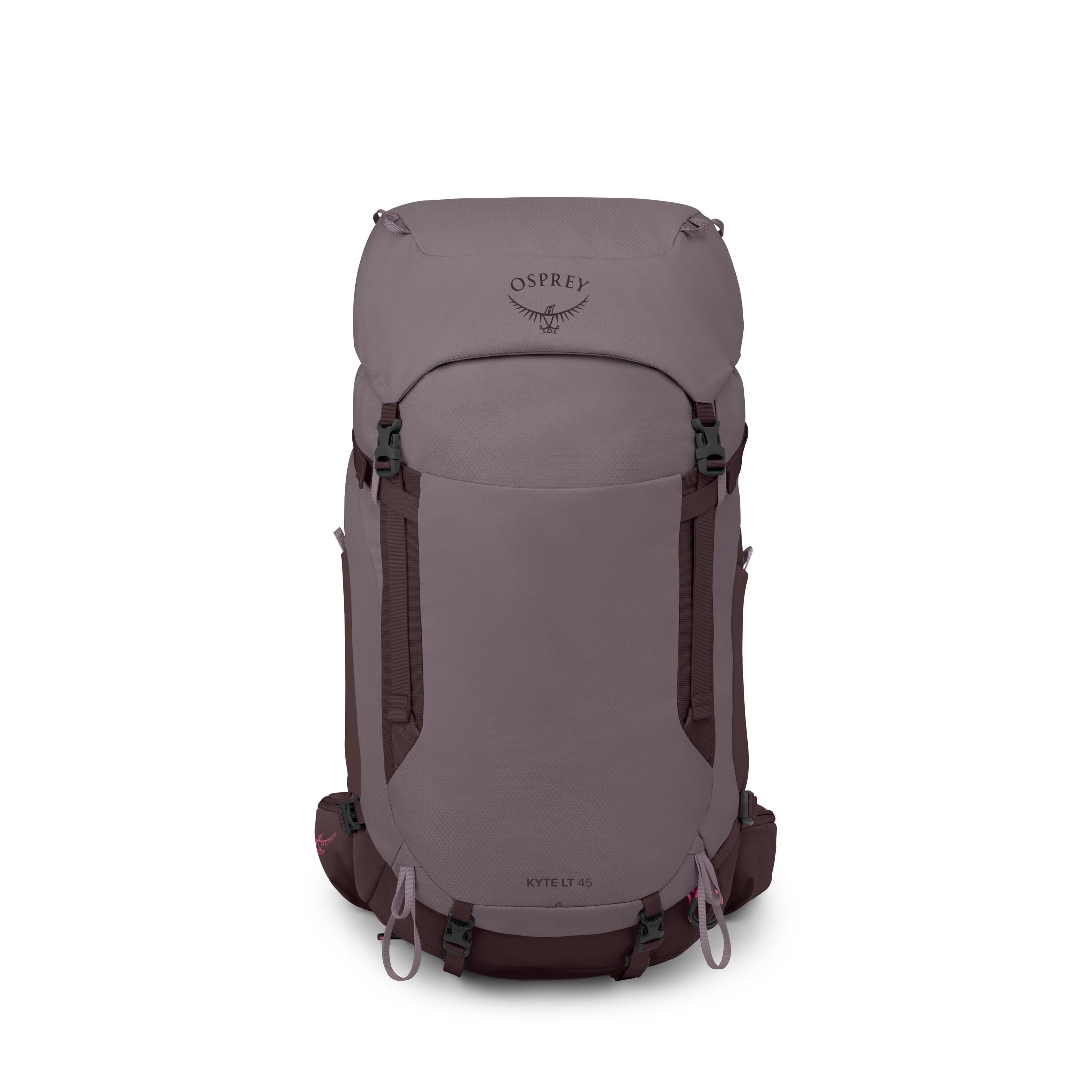 Osprey Kyte LT 45 Women's Backpacking Pack 45L in Graphite Purple — front view
