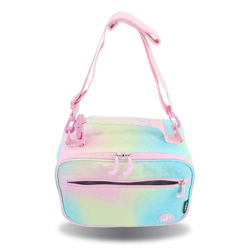 J World Cody Lunch Bag With Shoulder Strap in Aurora — detail view # color_Aurora