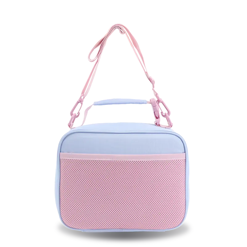 J World Cody Lunch Bag With Shoulder Strap in Baby Blue — back view # color_Baby Blue