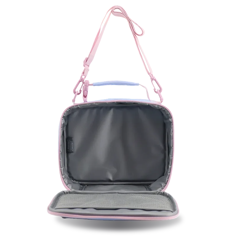J World Cody Lunch Bag With Shoulder Strap in Baby Blue — interior view # color_Baby Blue