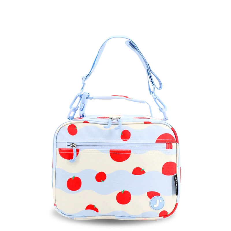 J World Cody Lunch Bag With Shoulder Strap in Floating Apple — front view # color_Floating Apple