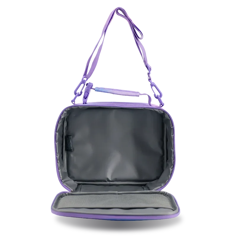 J World Cody Lunch Bag With Shoulder Strap in Purple Mermaid — interior view # color_Purple Mermaid