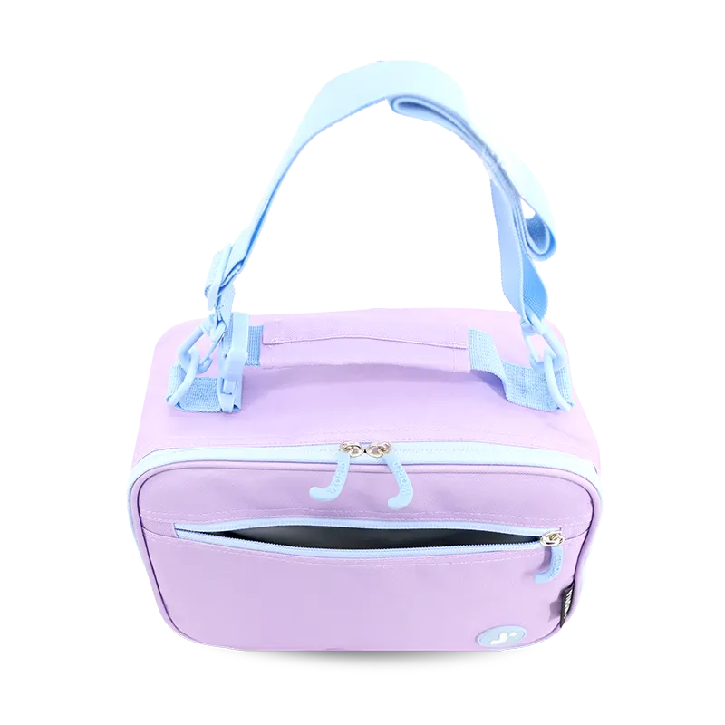 J World Cody Lunch Bag With Shoulder Strap in Purple — detail view # color_Purple