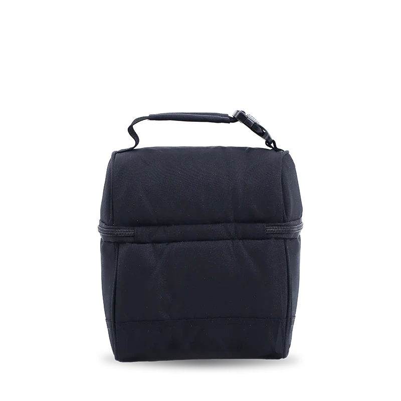 J World Corey Lunch Bag in Black — back view # color_Black