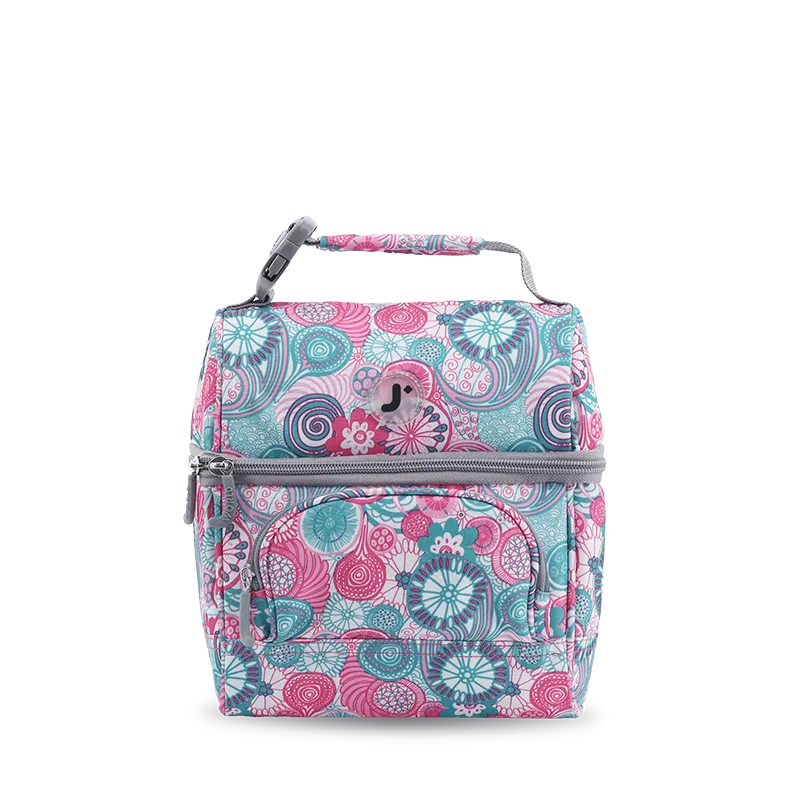 J World Corey Lunch Bag in Blue Raspberry — front view # color_Blue Raspberry