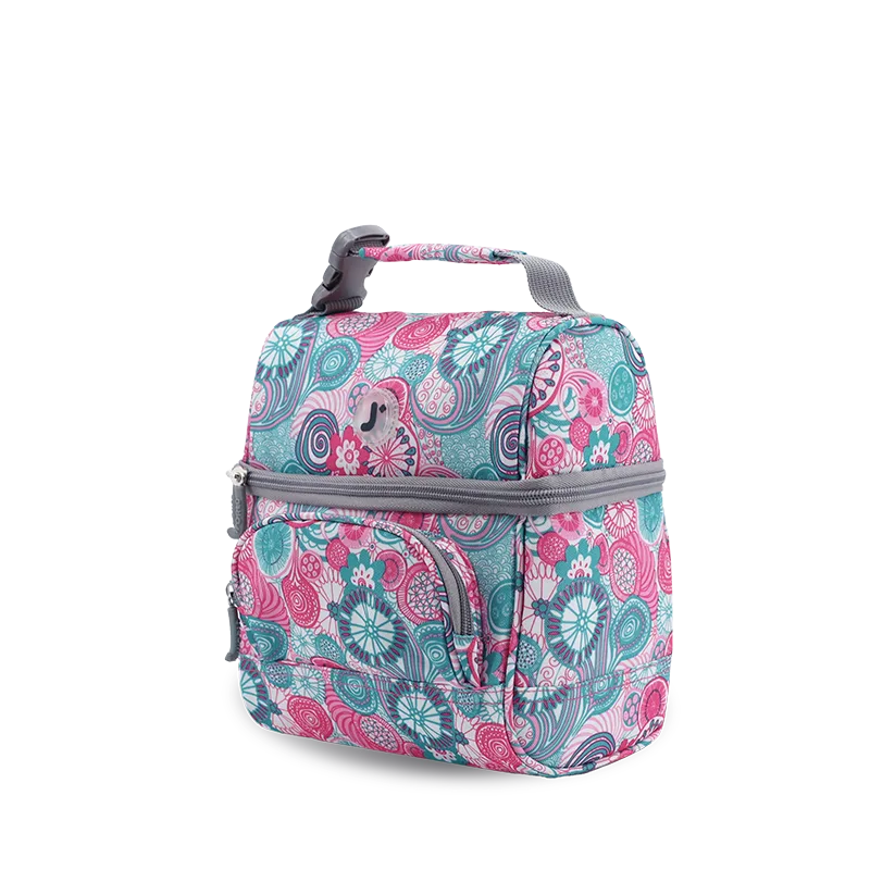 J World Corey Lunch Bag in Blue Raspberry — angle view 2 # color_Blue Raspberry