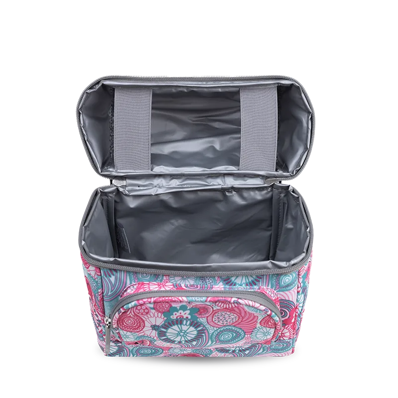 J World Corey Lunch Bag in Blue Raspberry — interior view # color_Blue Raspberry