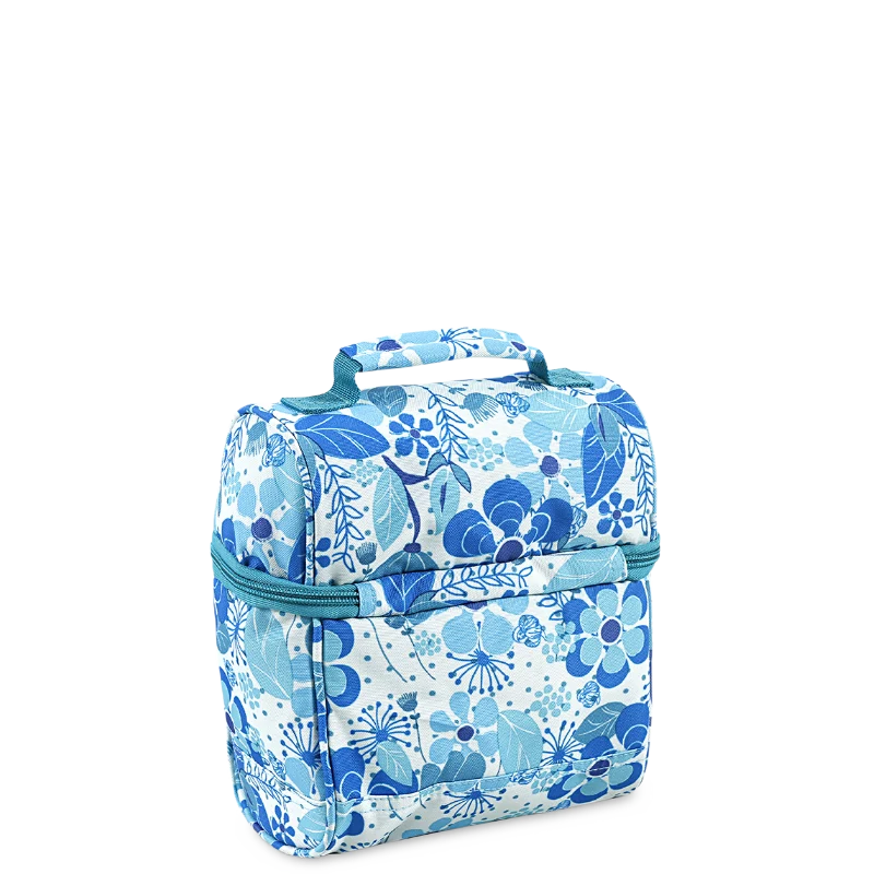 J World Corey Lunch Bag in Blue Vine — front view # color_Blue Vine