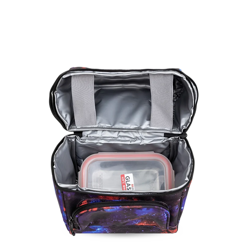 J World Corey Lunch Bag in Galaxy — interior view # color_Galaxy