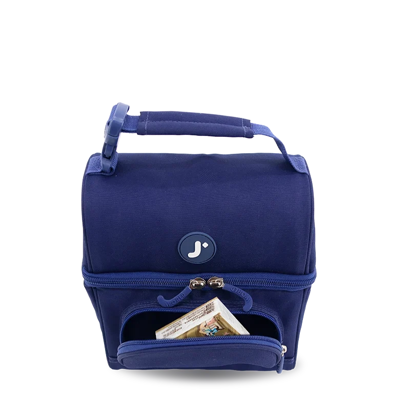 J World Corey Lunch Bag in Navy — interior view # color_Navy