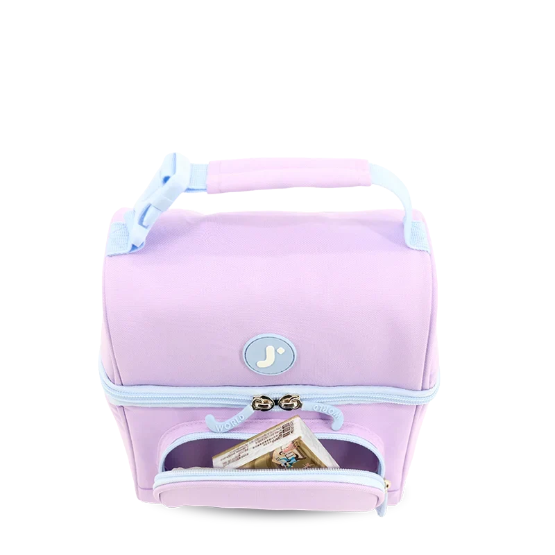 J World Corey Lunch Bag in Purple — interior view # color_Purple