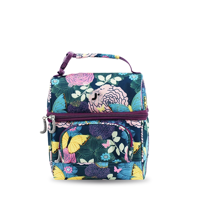 J World Corey Lunch Bag in Secret Garden — front view # color_Secret Garden