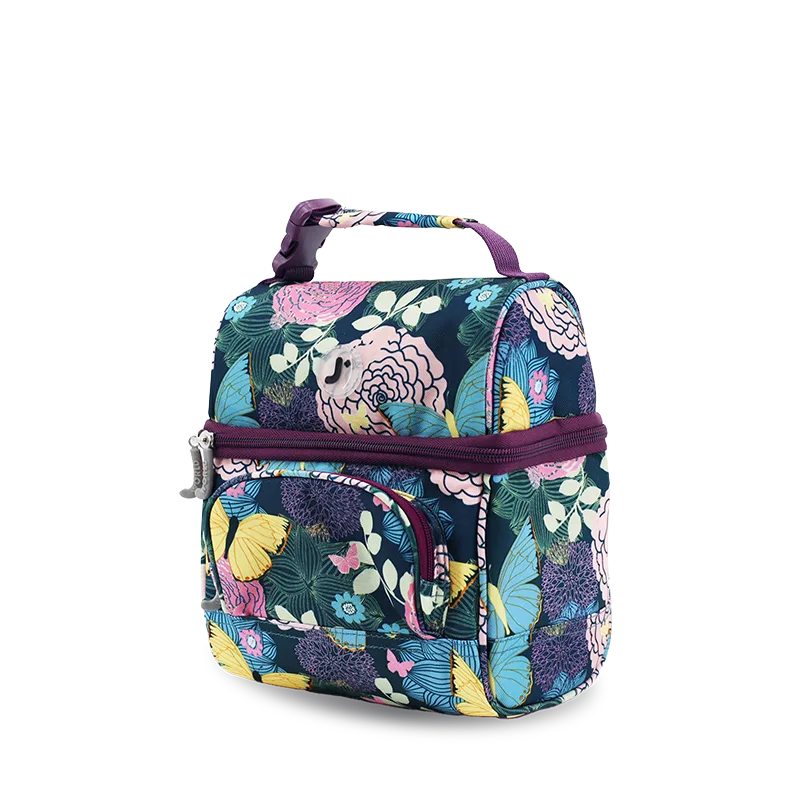 J World Corey Lunch Bag in Secret Garden — angle view 2 # color_Secret Garden
