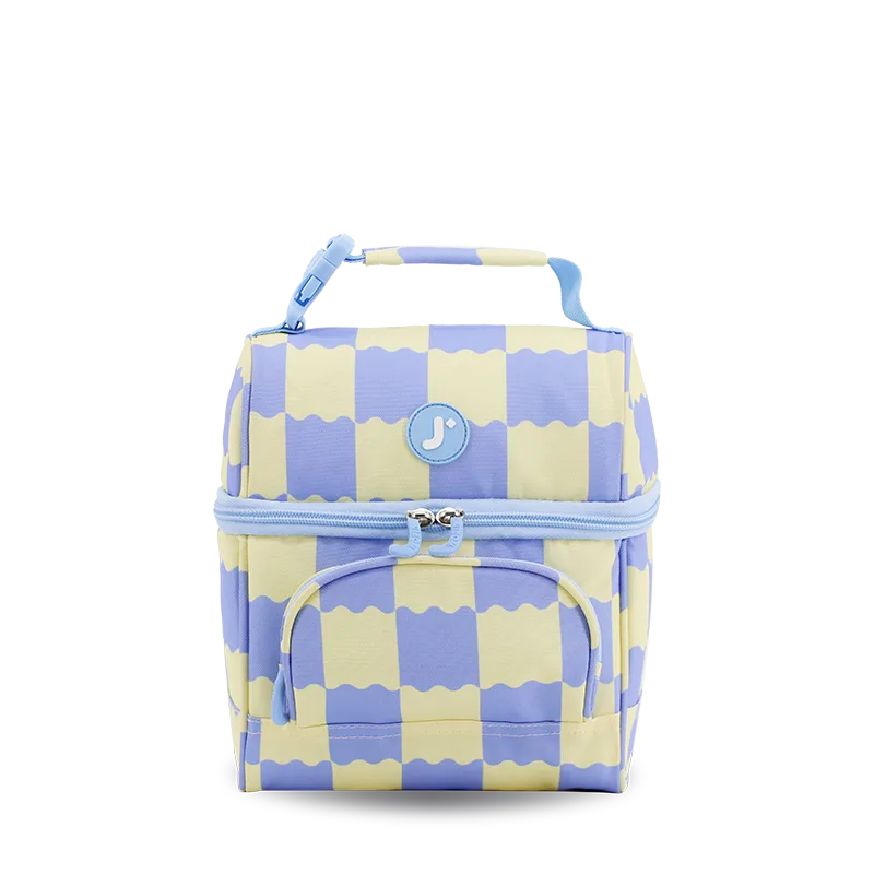 J World Corey Lunch Bag in Wiggle Blue — front view # color_Wiggle Blue