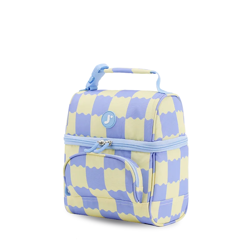 J World Corey Lunch Bag in Wiggle Blue — angle view 2 # color_Wiggle Blue