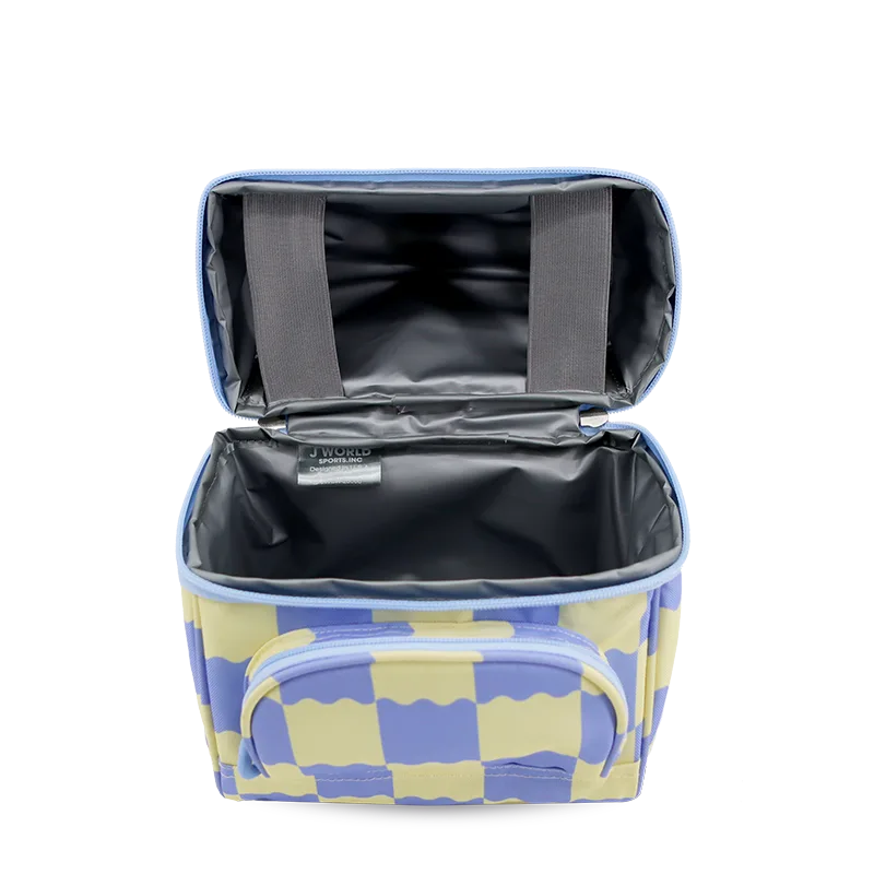 J World Corey Lunch Bag in Wiggle Blue — interior view 2 # color_Wiggle Blue