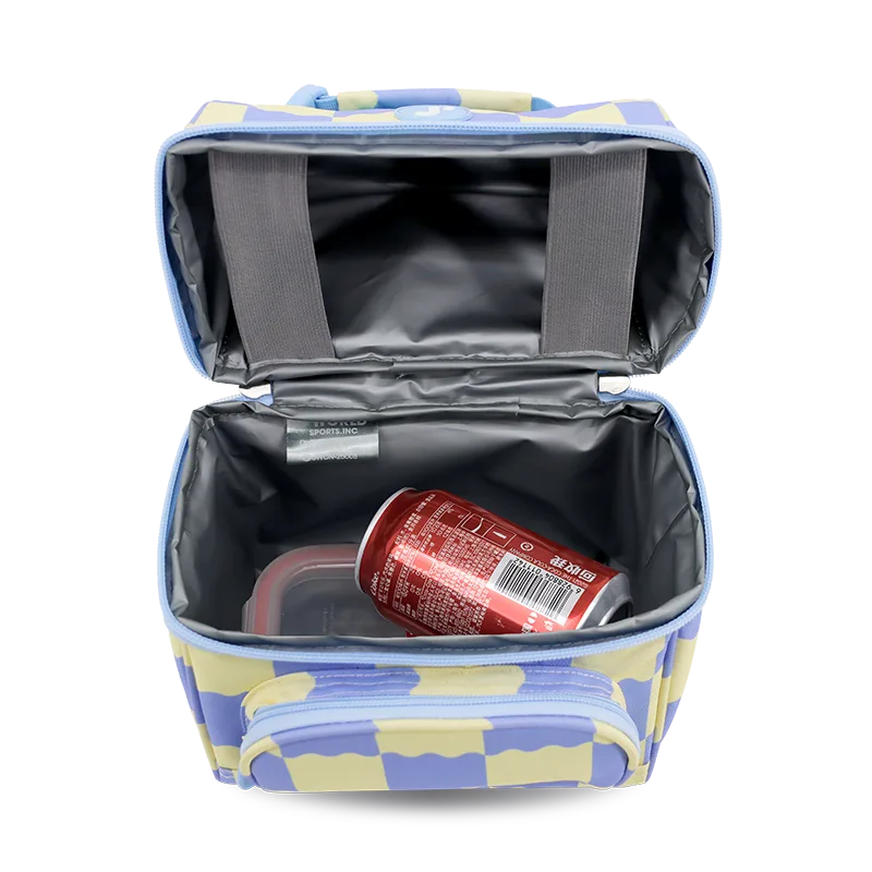 J World Corey Lunch Bag in Wiggle Blue — interior view 3 # color_Wiggle Blue