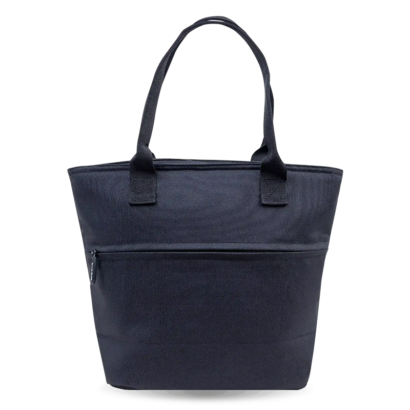 J World Lola Insulated Lunch Tote Bag in Black — back view # color_Black