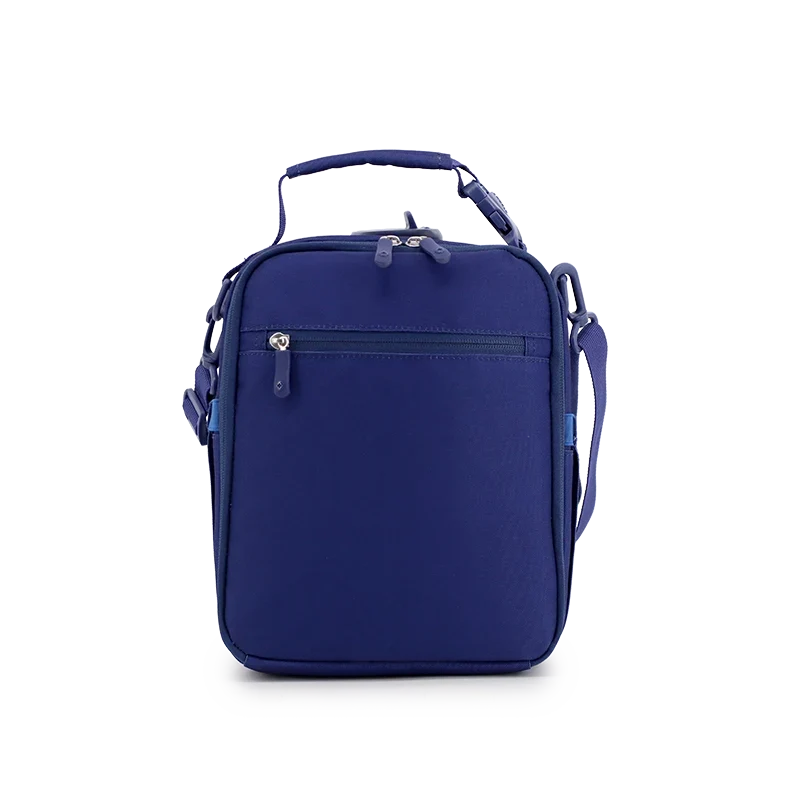 J World Cole Insulated Lunch Bag in Navy — back view # color_Navy