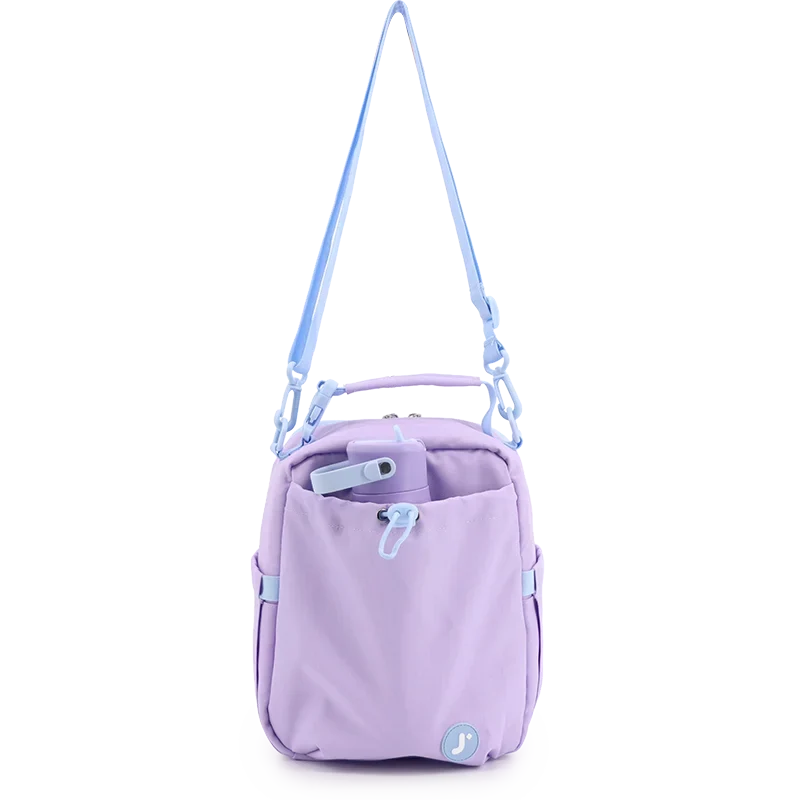 J World Cole Insulated Lunch Bag in Purple — detail view # color_Purple