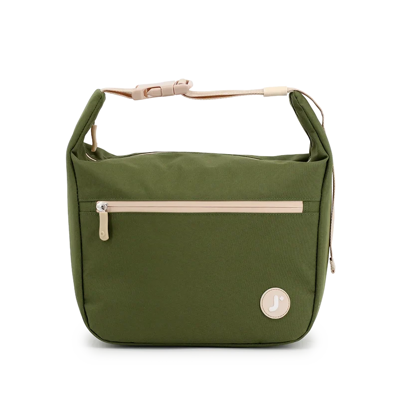 J World Lane Insulated Lunch Bag in Olive Green — front view # color_Olive Green