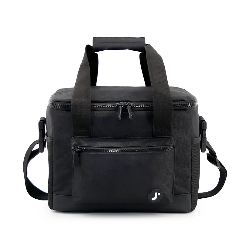 J World Adventure Large Insulated Cooler Bag in Black — front view # color_Black