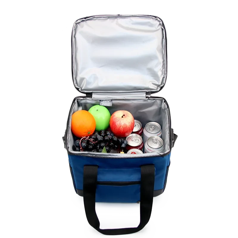 J World Adventure Large Insulated Cooler Bag in Navy — interior view # color_Navy