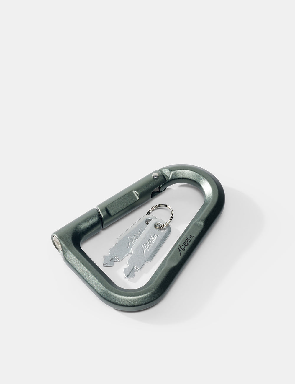 Matador BetaLock Carabiner Format Travel Lock in Shadow Green — angle view