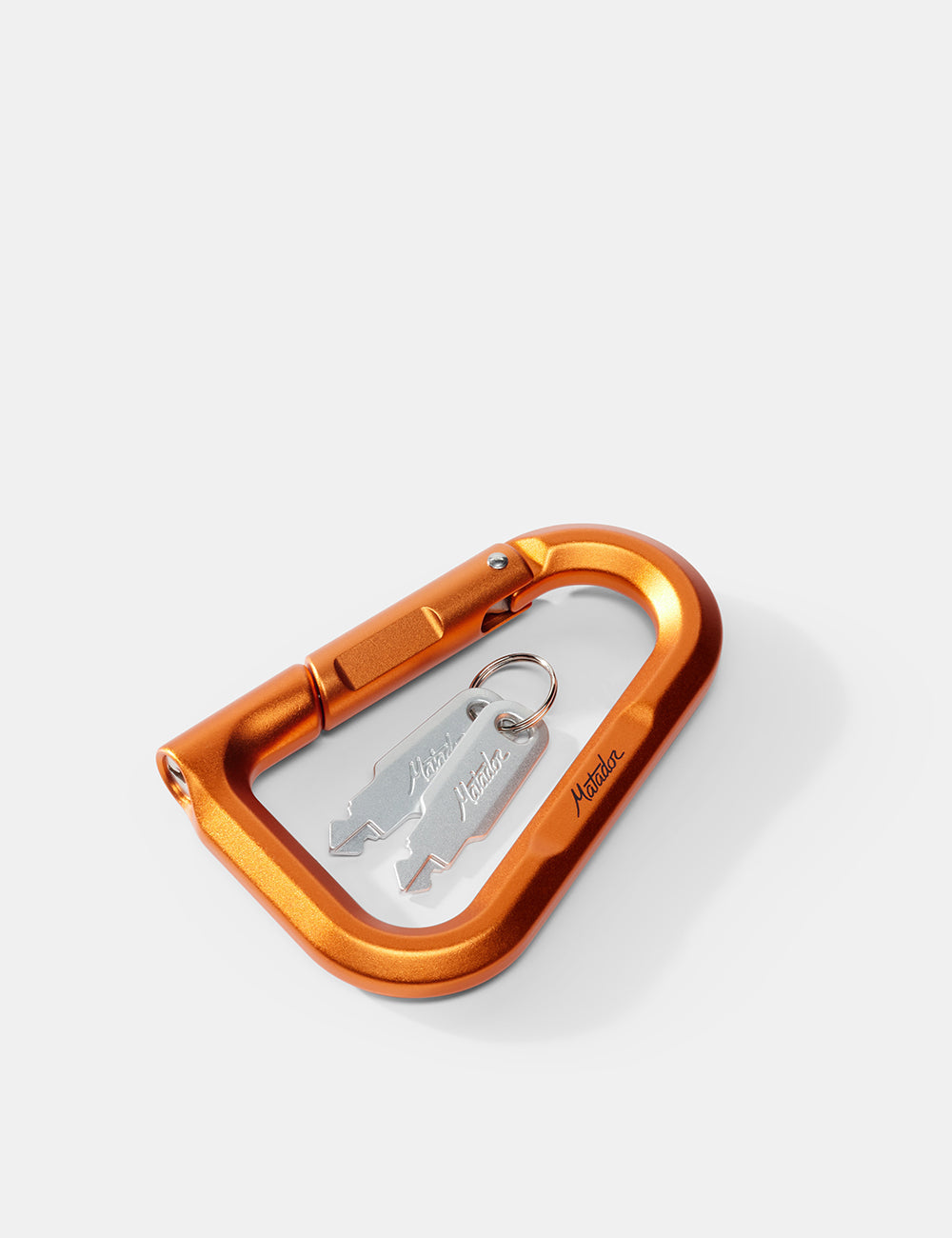 Matador BetaLock Carabiner Format Travel Lock in Canyon Orange — front view # color_Canyon Orange