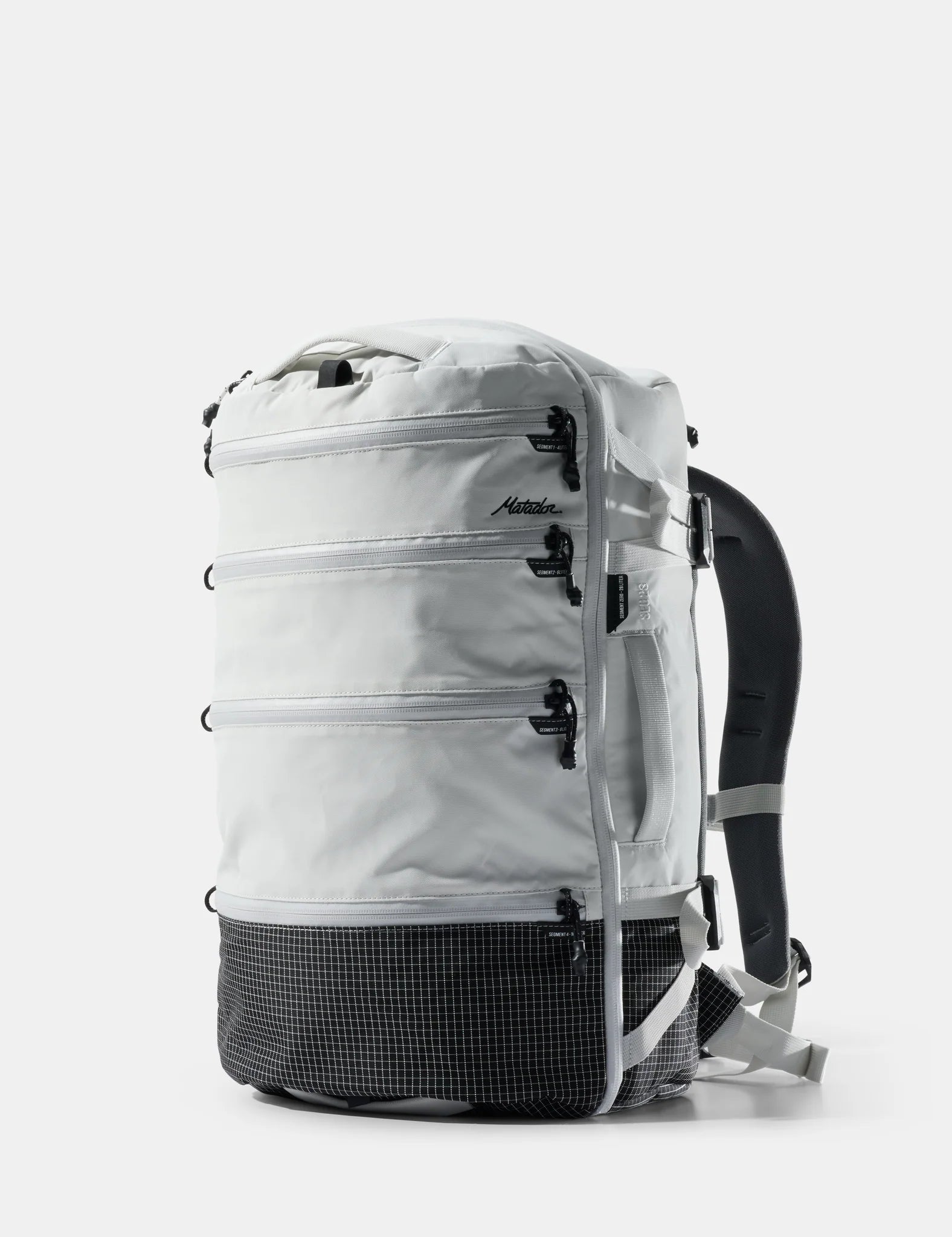 Matador SEG28 Backpack in Arctic White — angle view 2 # color_Arctic White