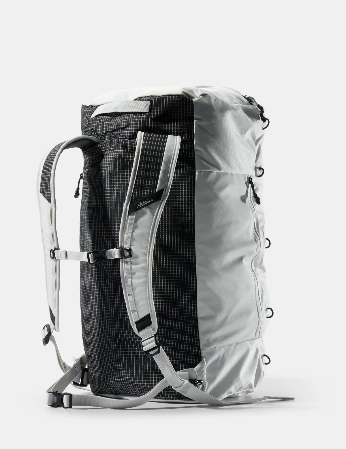 Matador SEG45 Travel Pack in Arctic White — back view # color_Arctic White