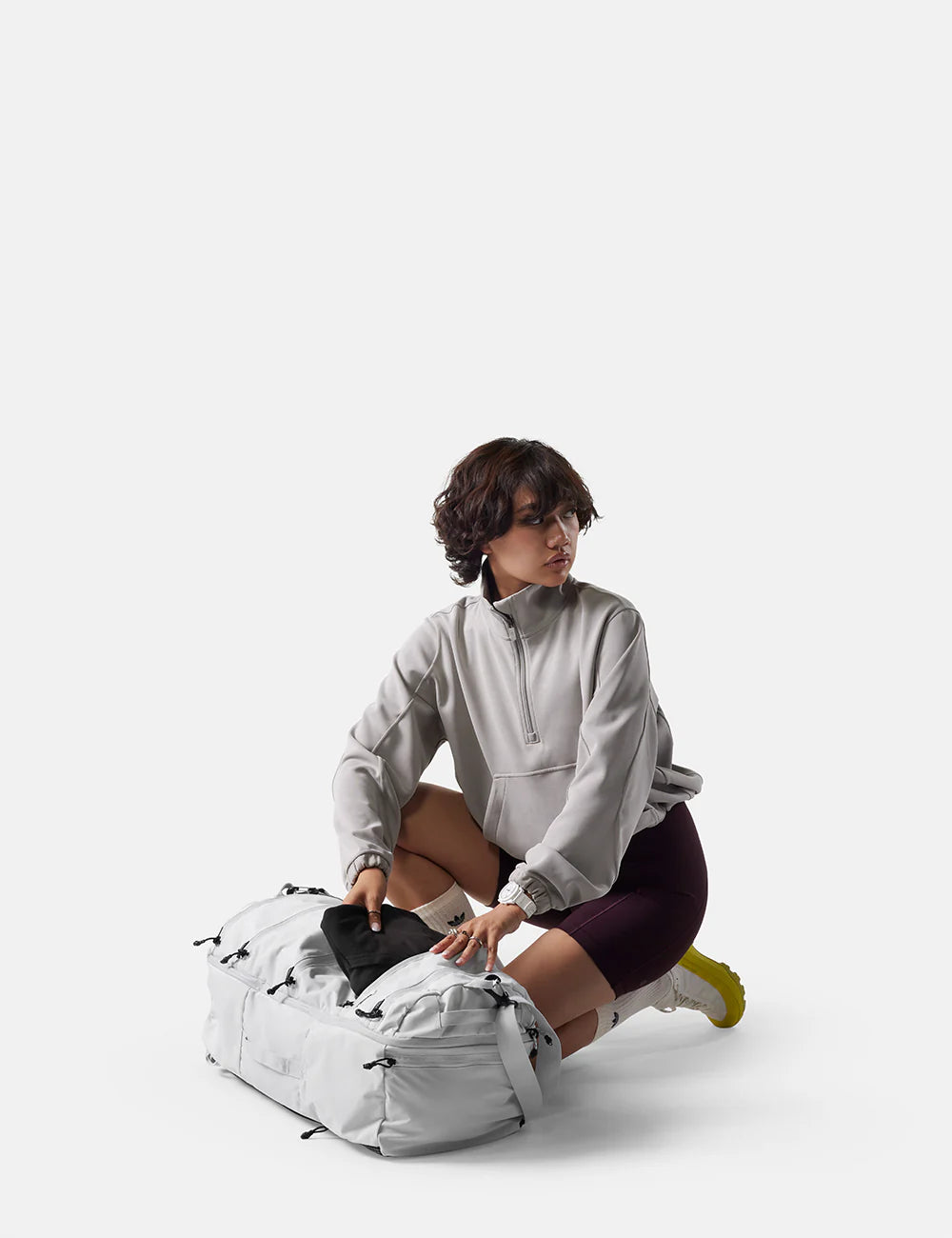 Matador SEG45 Travel Pack in Arctic White — lifestyle # color_Arctic White