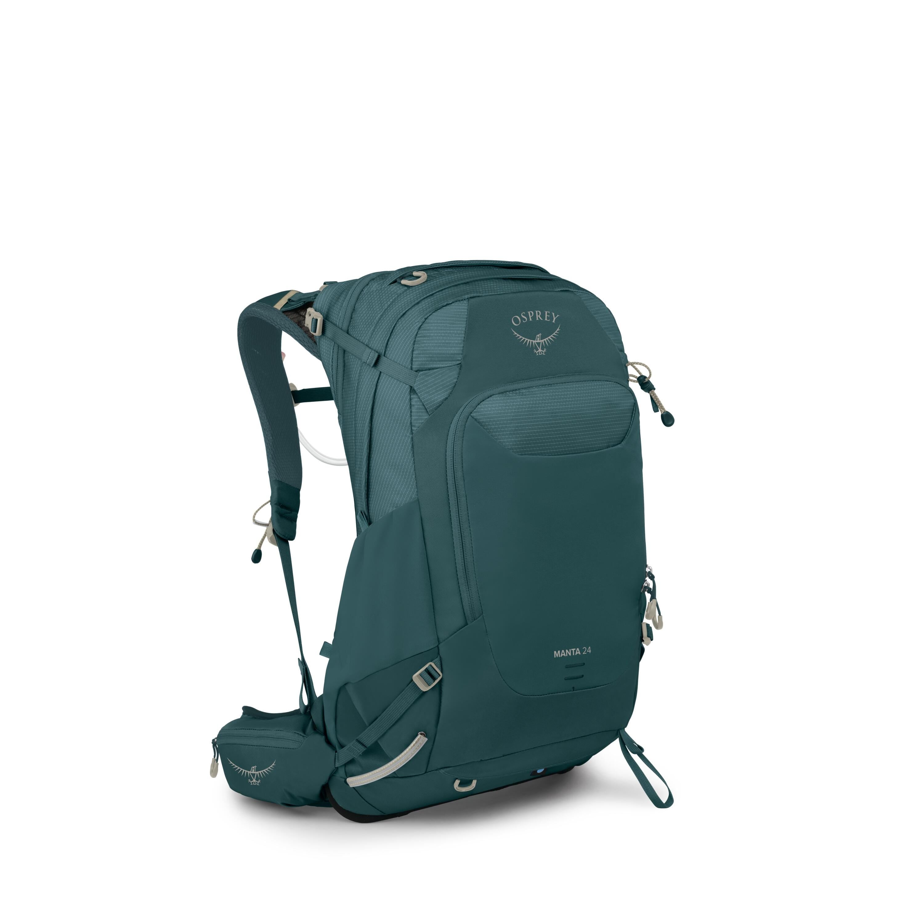 Osprey Manta 24 Hiking Hydration Backpack 24L in Torrent Blue — angle view 2