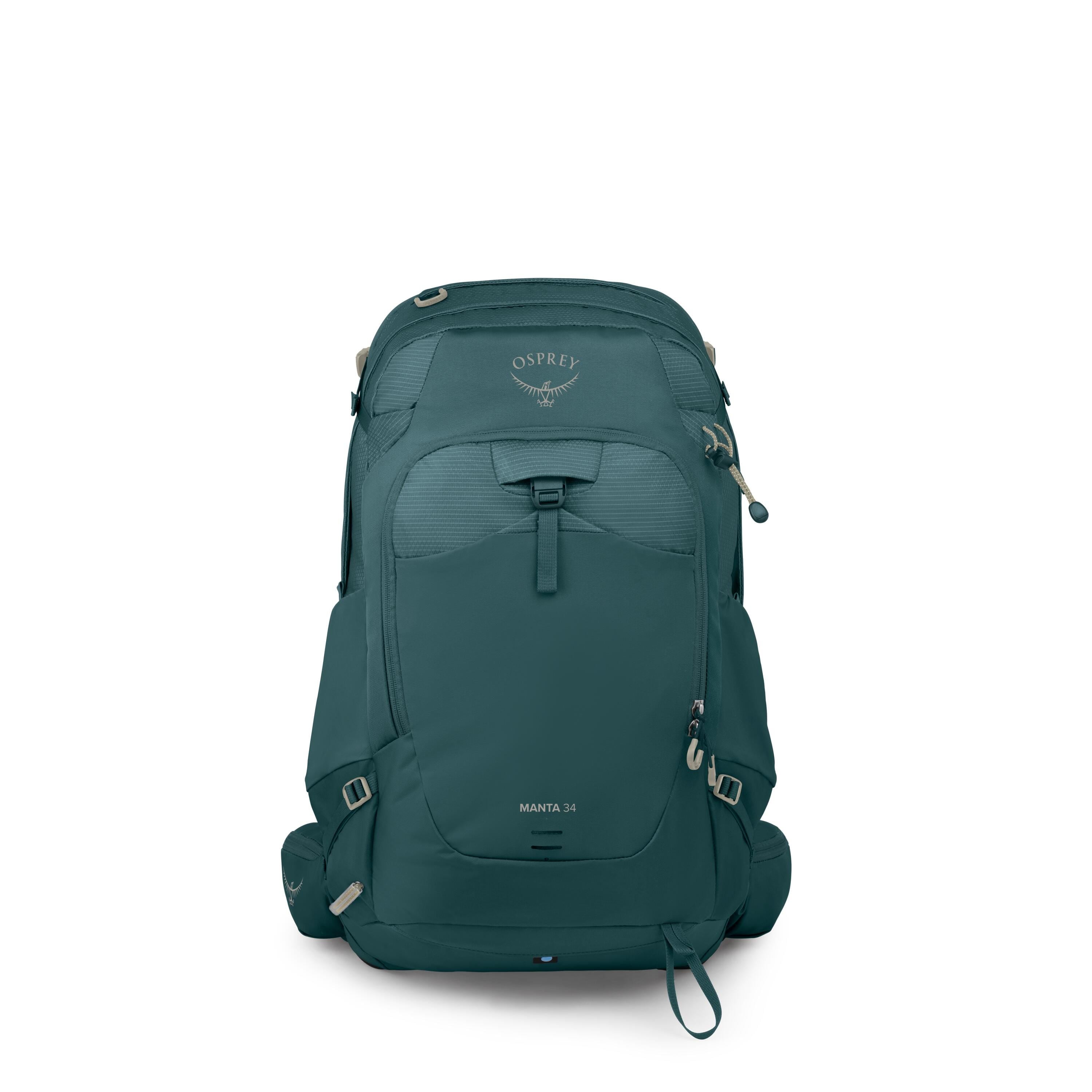 Osprey Manta 34 Hiking Hydration Backpack 34L in Torrent Blue — front view