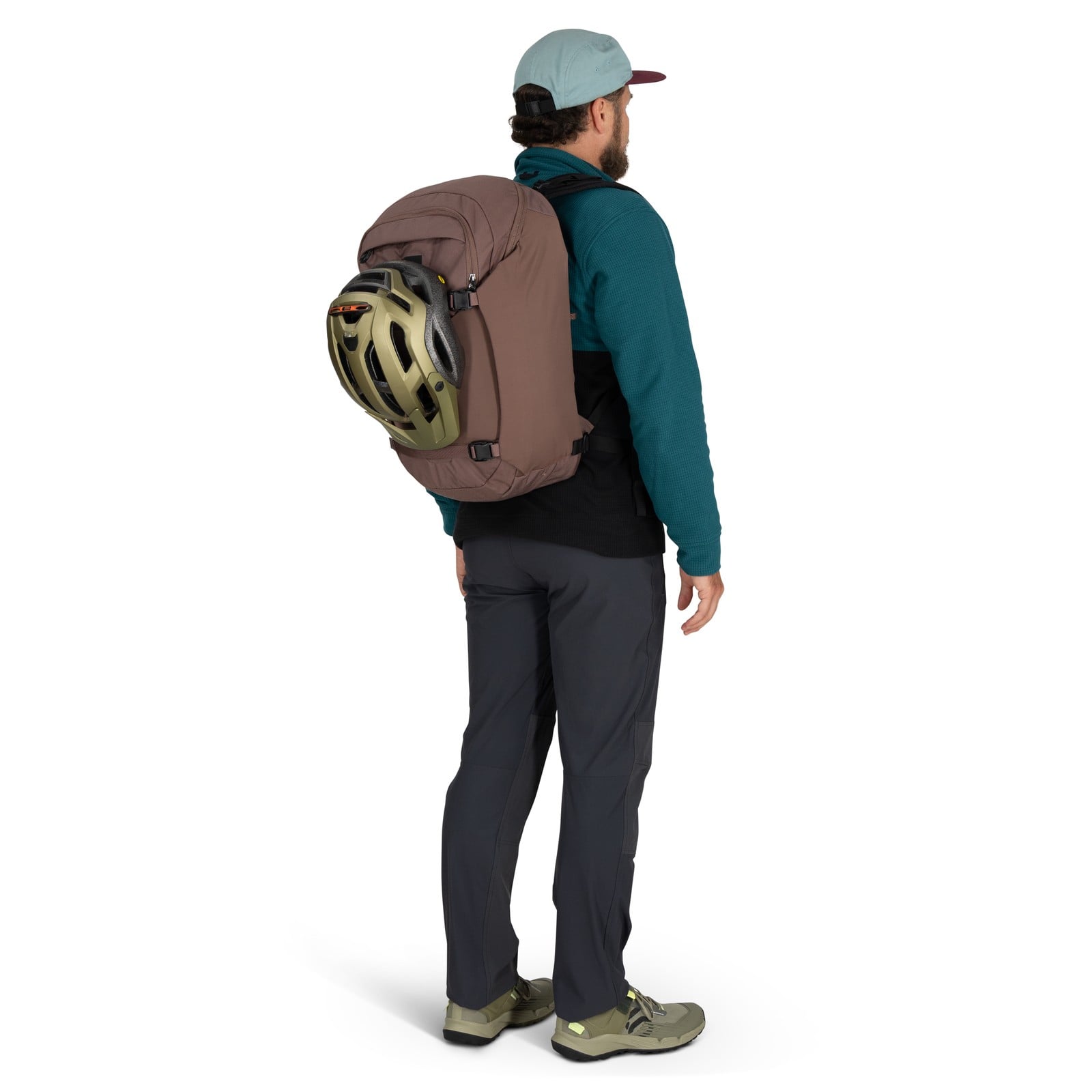 Osprey Metron 24 Commuter Backpack 24L in Magma Brown — detail view 2