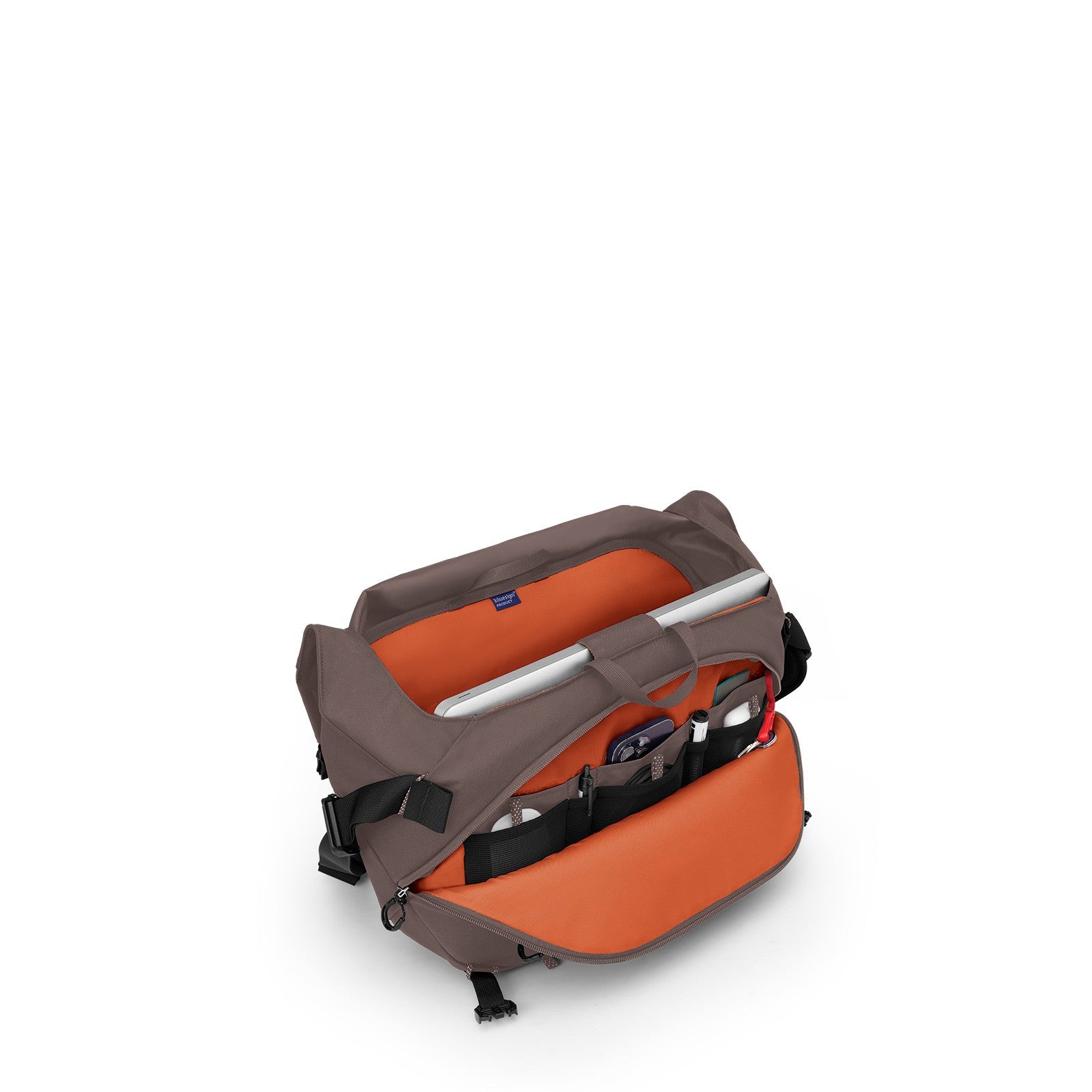 Osprey Metron Messenger 18L in Magma Brown — angle view 3