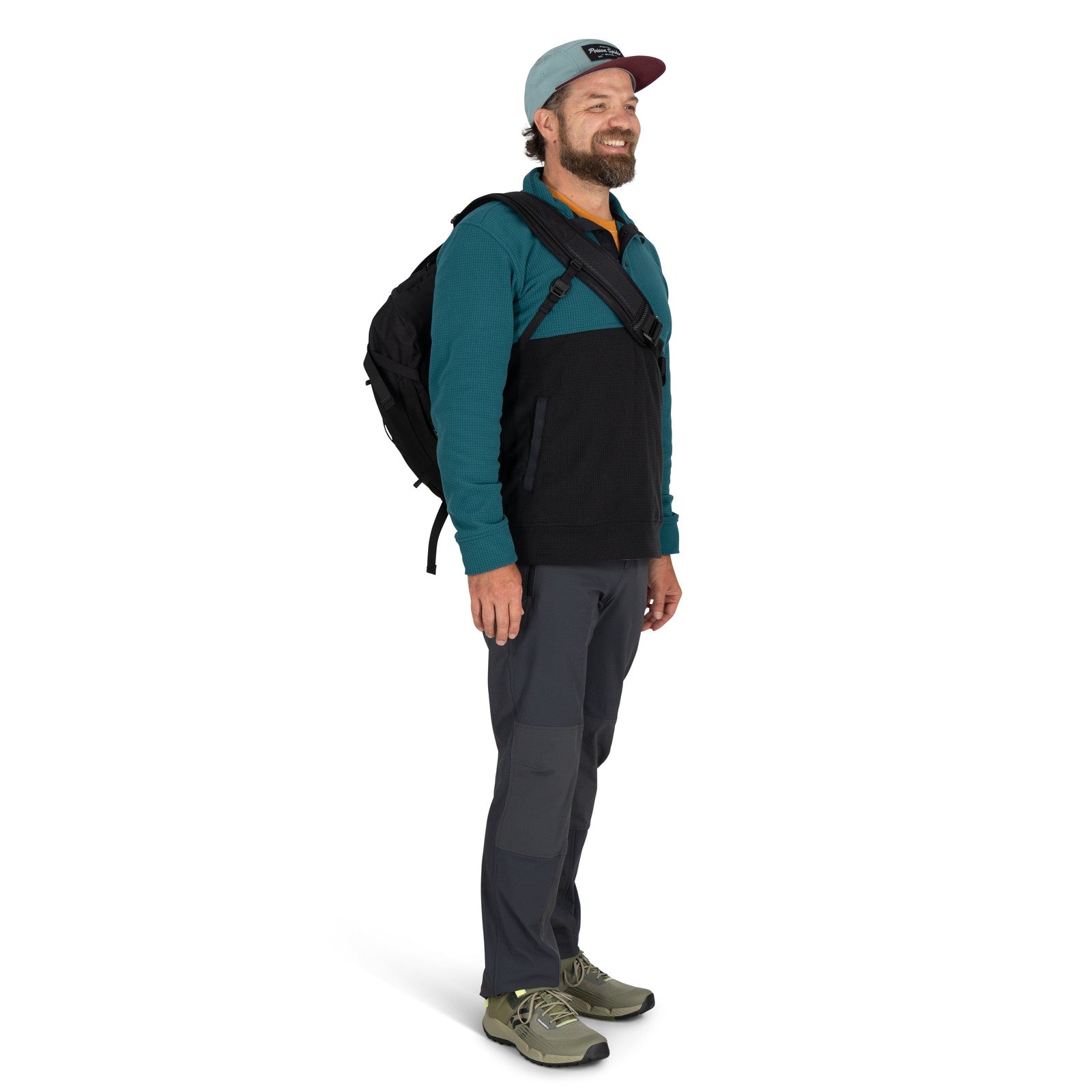 Osprey Metron Messenger 18L in Black — lifestyle