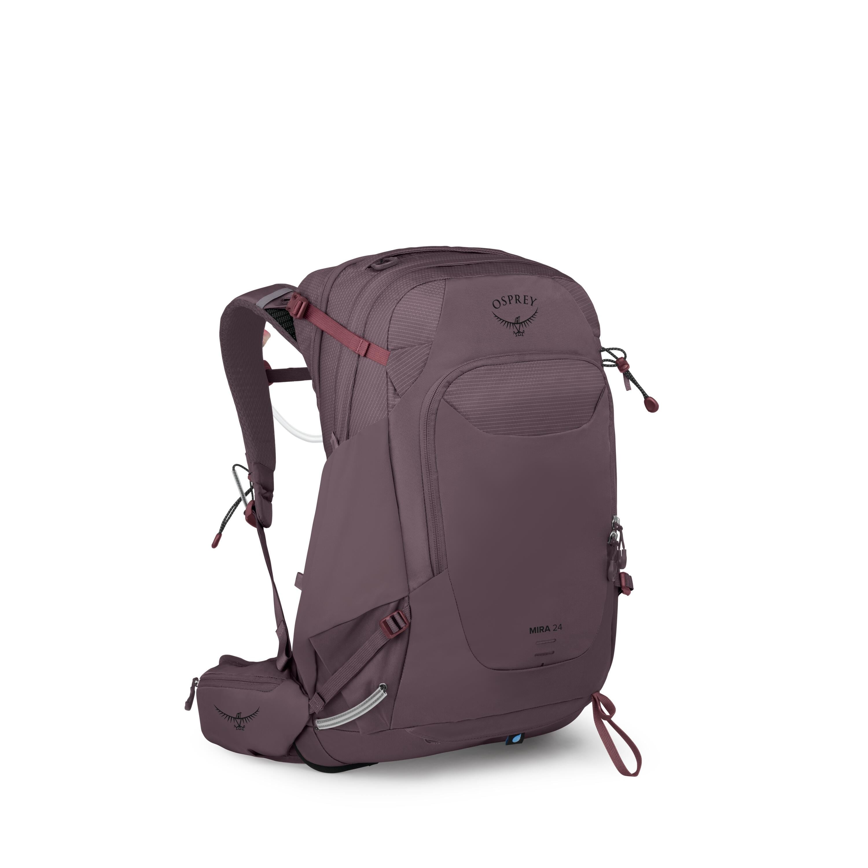 Osprey Mira 24 Women's Hiking Hydration Backpack 24L in Graphite Purple — angle view 2