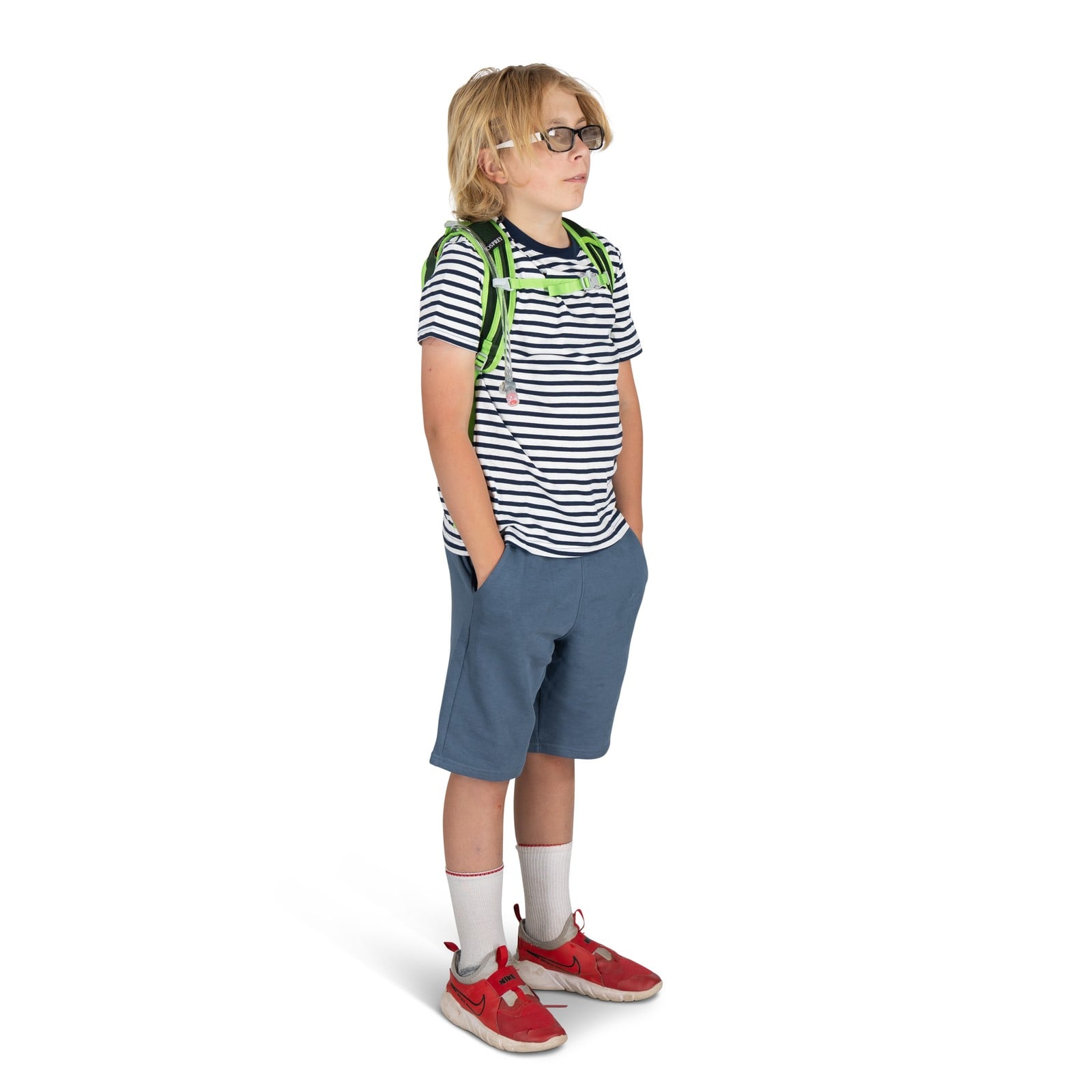 Osprey Moki 3 Kids Hydration Backpack 3L in Green Canopy — lifestyle