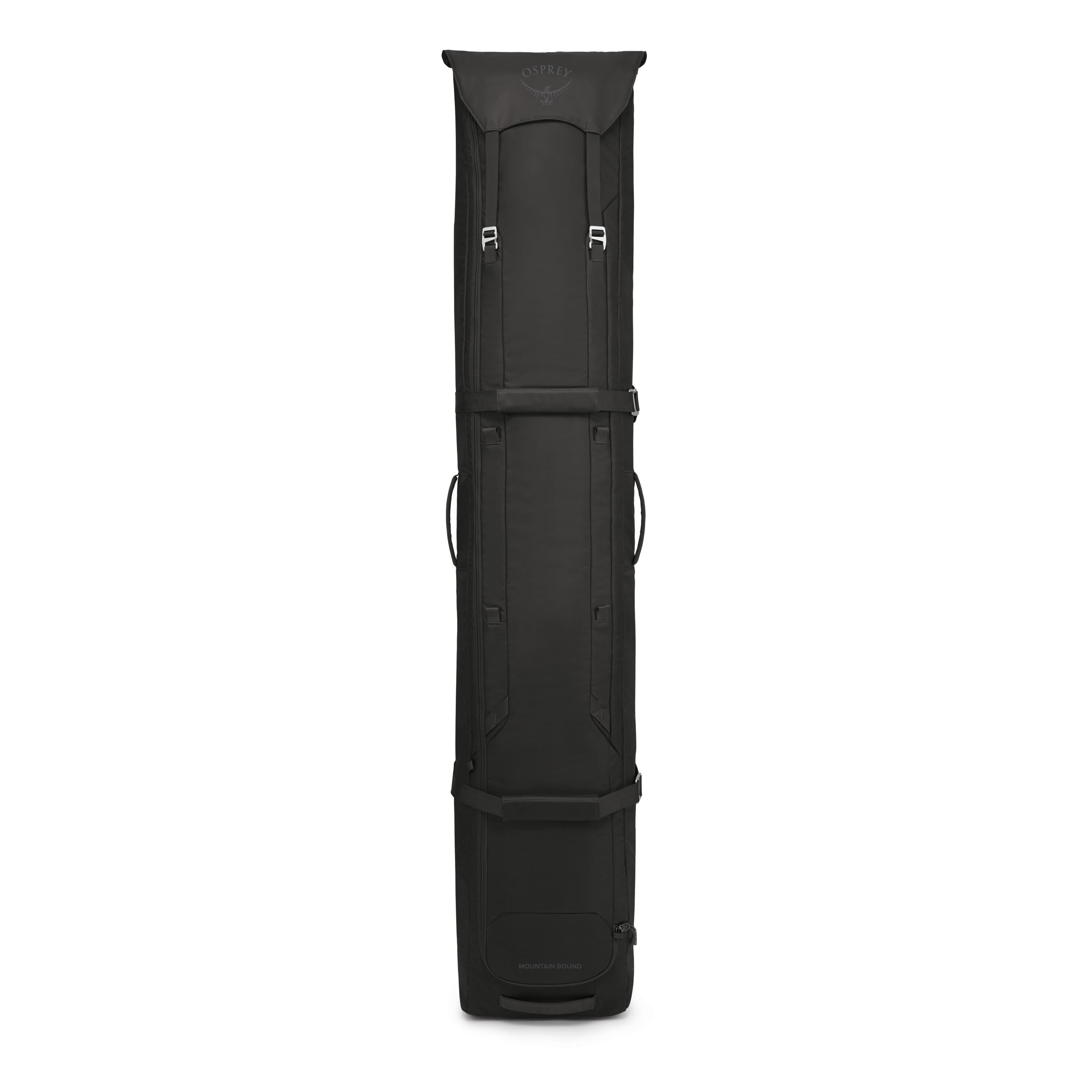 Osprey Mountain Bound Ski & Snowboard Roller Bag 125L in Black — front view