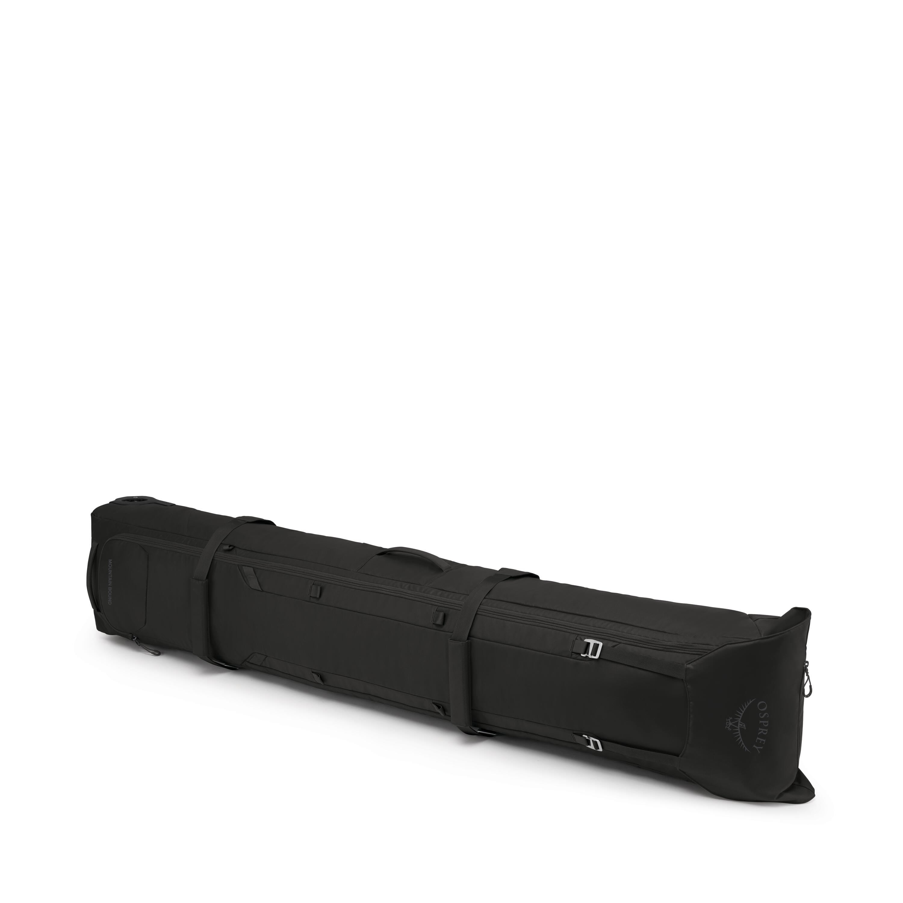 Osprey Mountain Bound Ski & Snowboard Roller Bag 125L in Black — angle view 2