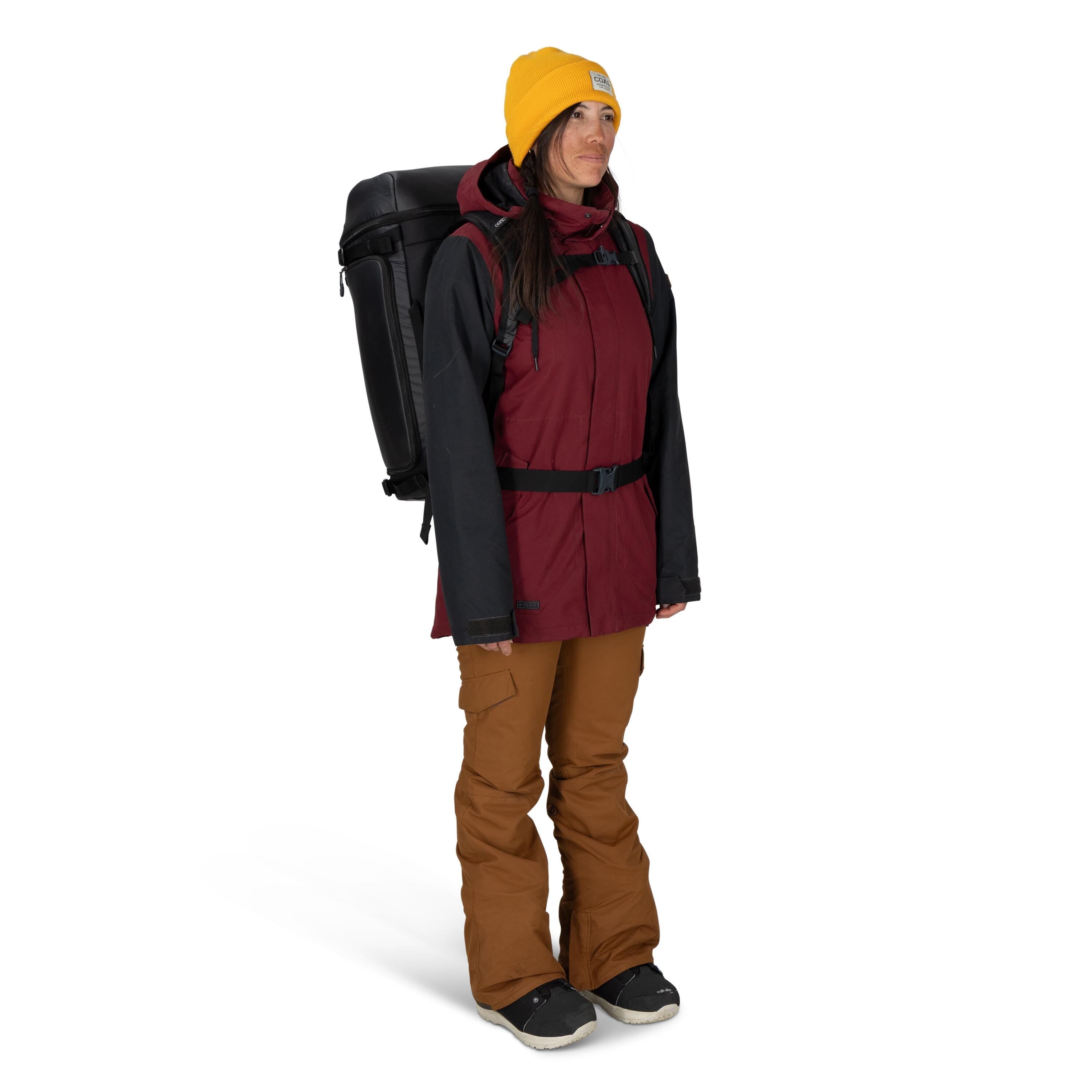 Osprey Mountain Bound Ski & Snowboard Boot Backpack Plus 55L in Black — lifestyle