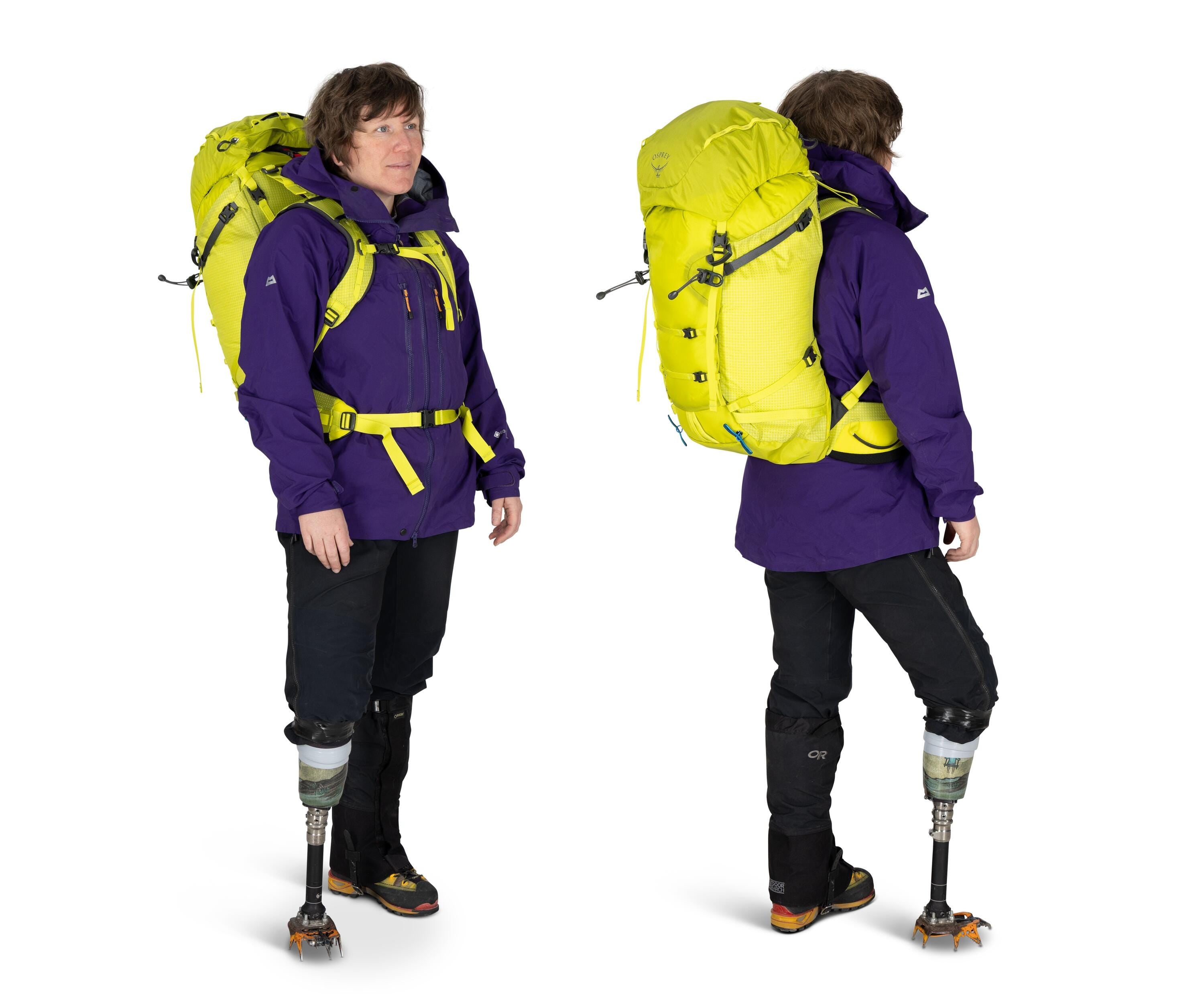 Osprey Mutant 38 Mountaineering Backpack 38L in Lemongrass — lifestyle 2