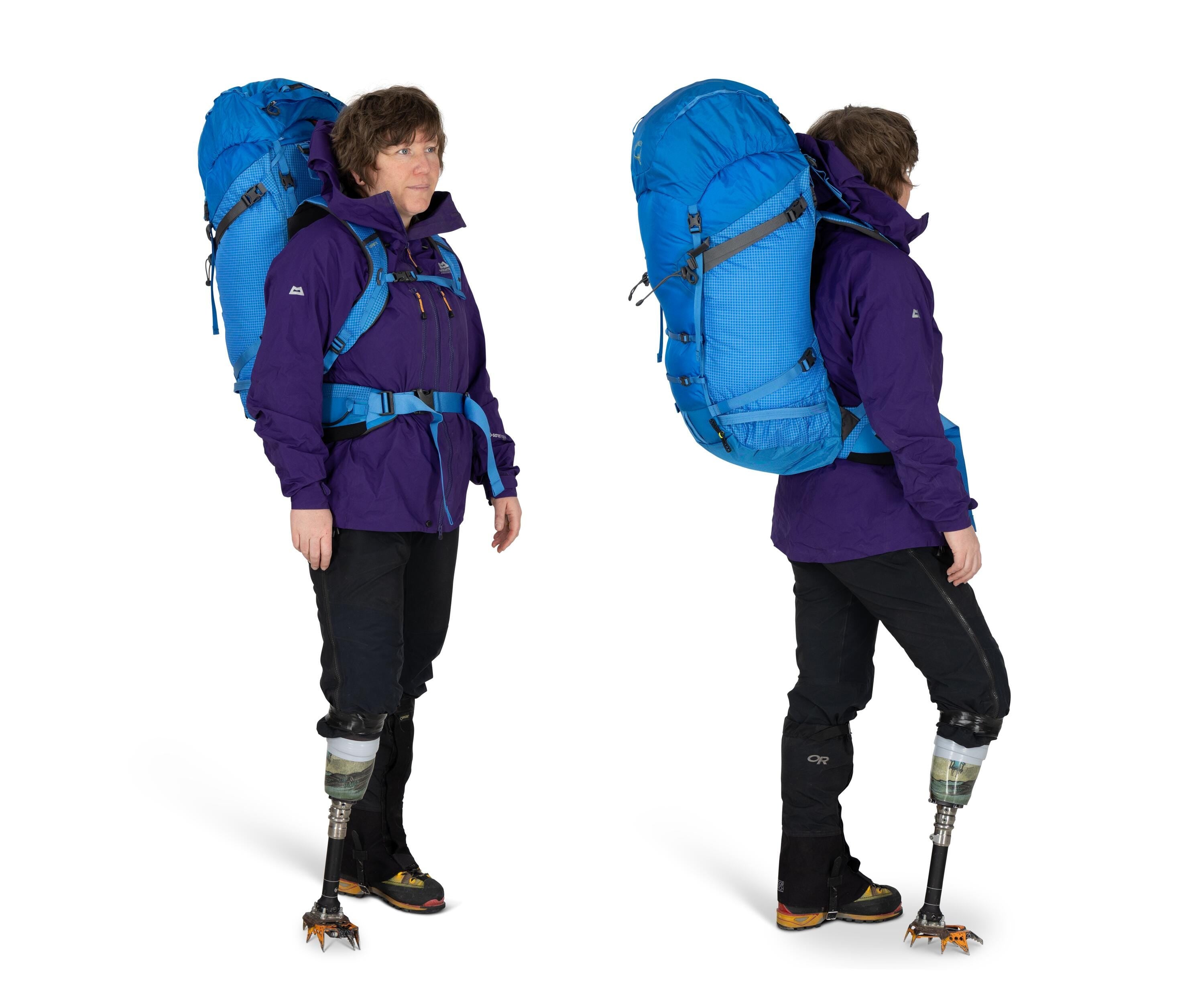 Osprey Mutant 52 Mountaineering Backpack 52L in Blue Flame — lifestyle 2
