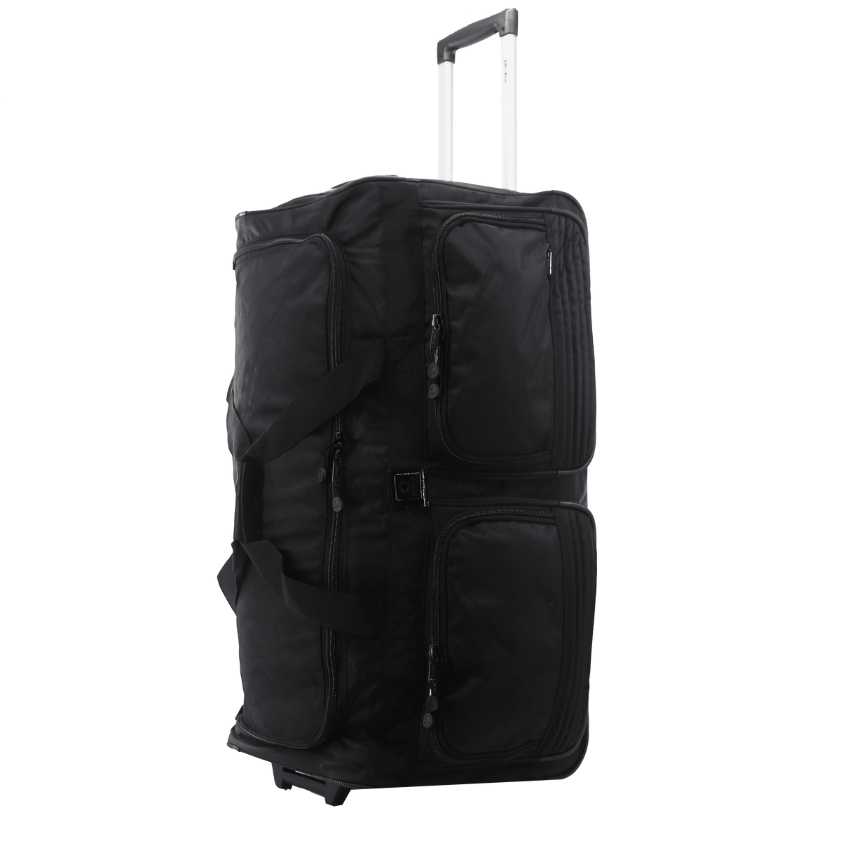 J World Brighton Rolling Duffel Bag in Black — angle view 2