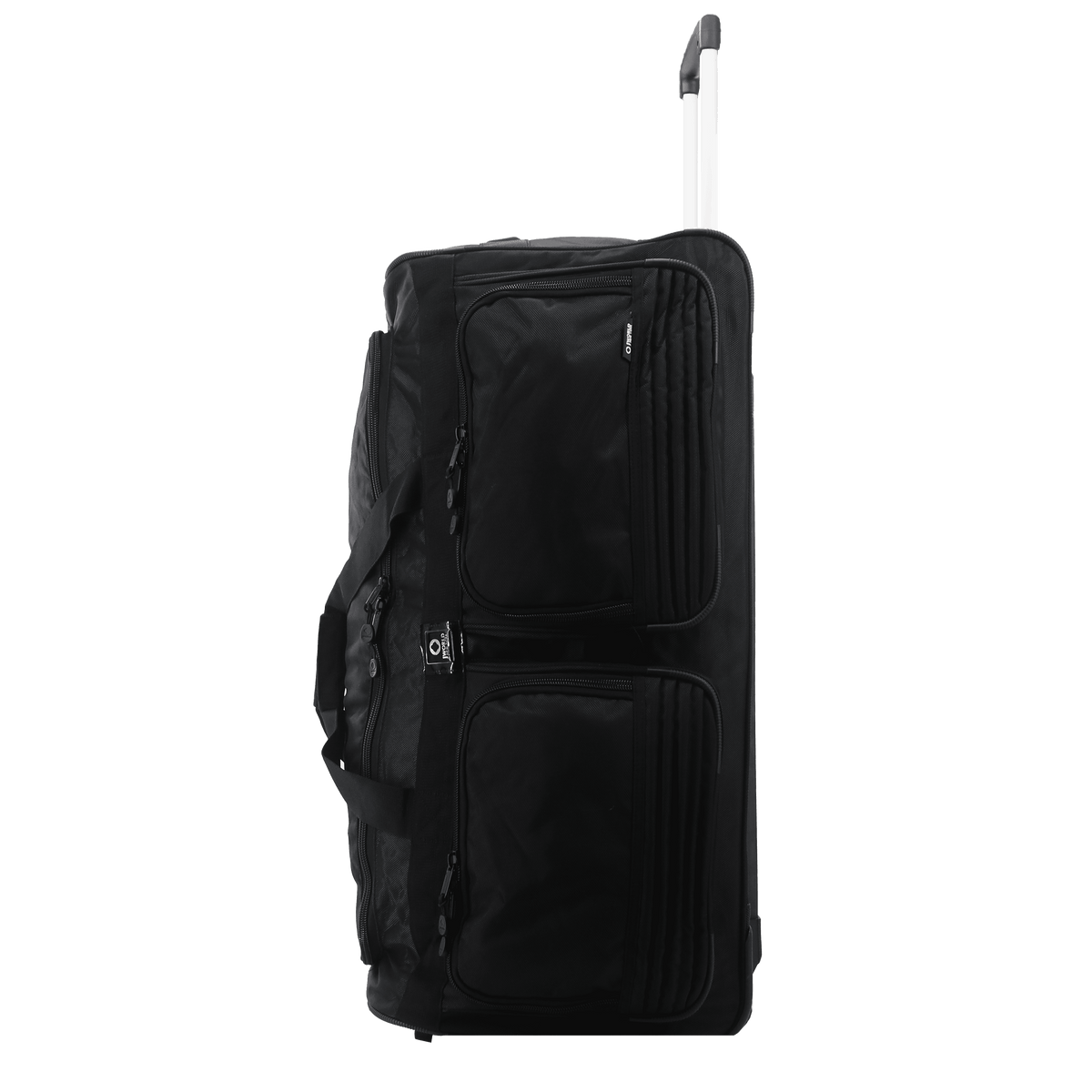 J World Brighton Rolling Duffel Bag in Black — angle view 3