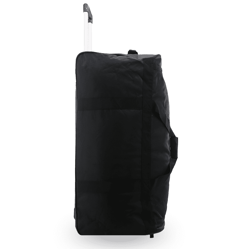 J World Brighton Rolling Duffel Bag in Black — back view 2
